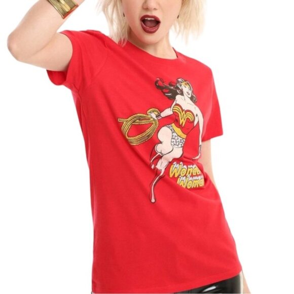 DC Comics Wonder Woman Retro Girls T-Shirt 2X Red - Picture 8 of 8